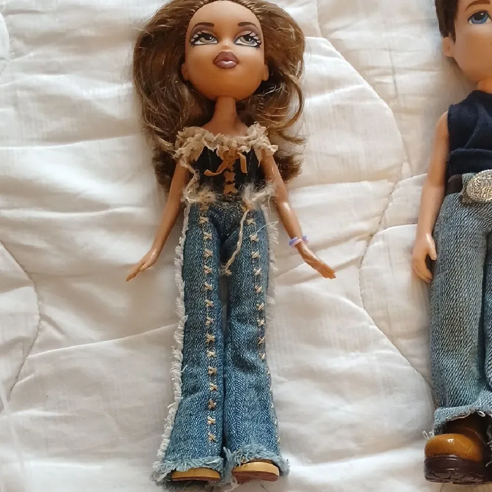 Fashion Dolls with Denim Outfits